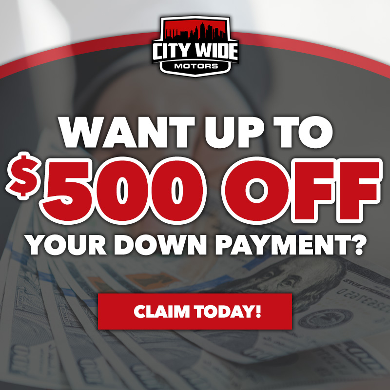 Up to $500 discount on down payment