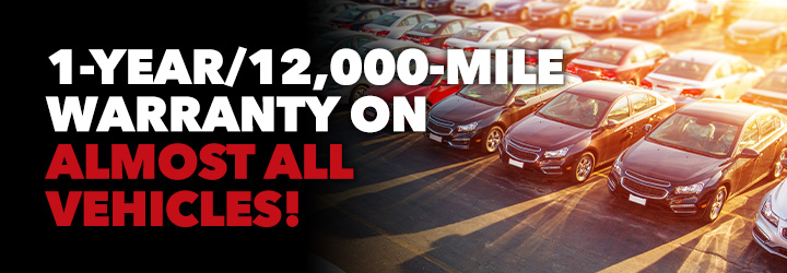 One year or 12000 miles warranty on almost all vehicles